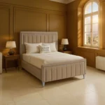 Hilton Panel Bed - Beige - Image 2