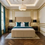 Wing Panel Bed - Beige