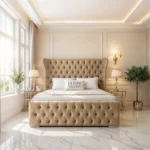 Oxford Wing Bed - Beige