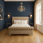 Luxury Sleigh Bed - Beige