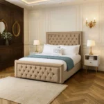 Hilton Chesterfield Bed - Beige - Image 2