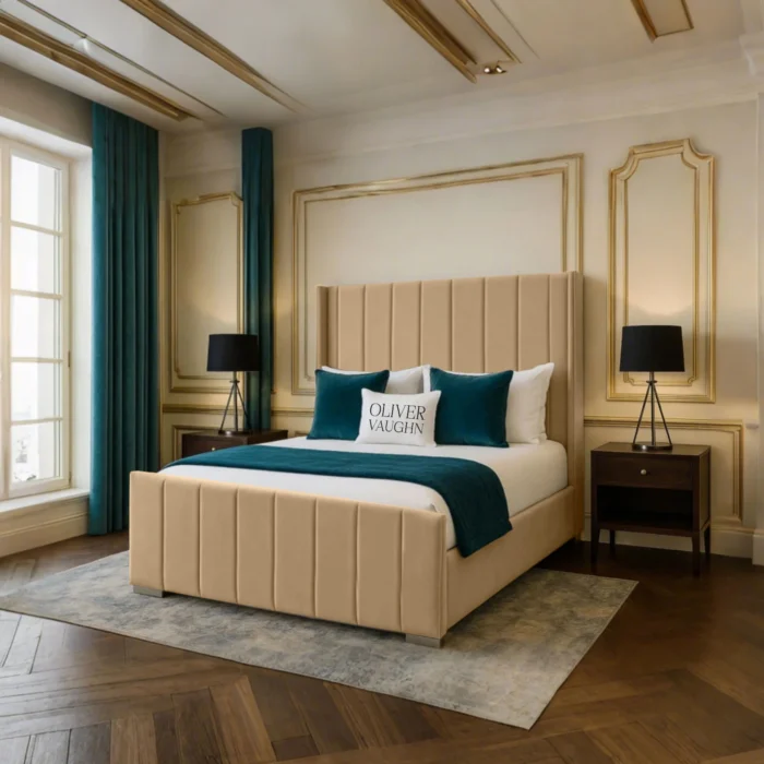 Wing Panel Bed - Beige - Image 2