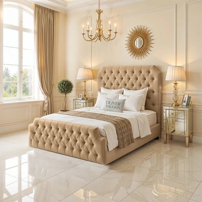 Roll-Top Upholstered - Beige - Image 2