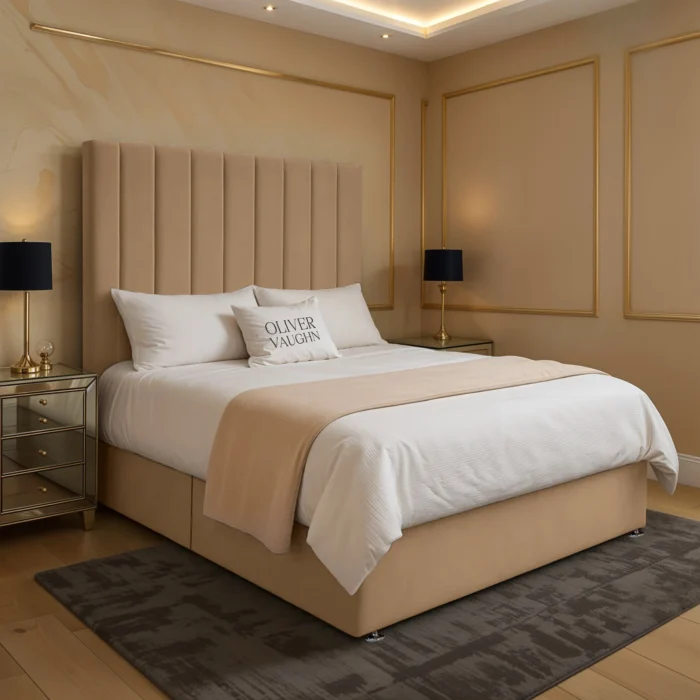 Panel Divan Bed - Beige - Image 2