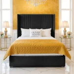 Wing Panel Divan Bed - Black