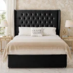 Wing Chesterfield Divan Bed - Black