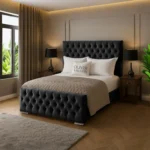 Florida Upholstered Bed - Black - Image 2