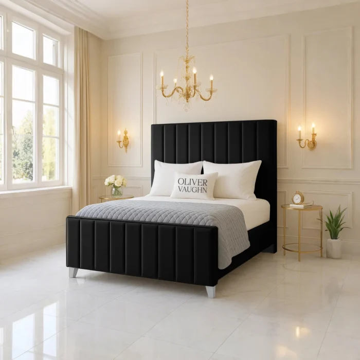 Elise Panel Bed - Black - Image 2