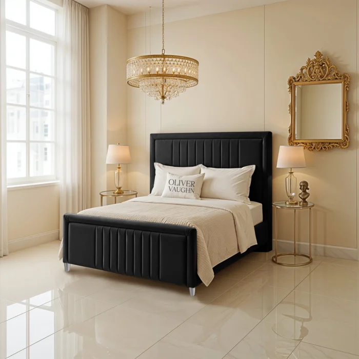 Elizabeth Panel Bed - Black - Image 2