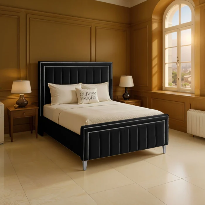 Hilton Panel Bed - Black - Image 2