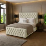 Florida Upholstered Bed - Cream - Image 2