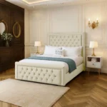 Hilton Chesterfield Bed - Cream - Image 2