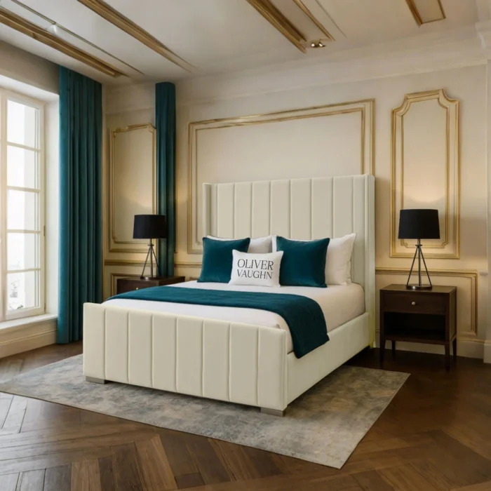 Wing Panel Bed - Cream - Image 2