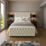Florida Upholstered Bed - Cream