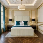 Wing Panel Bed - Cream