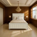 Hilton Panel Bed - Cream