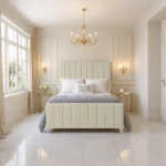 Elise Panel Bed - Cream