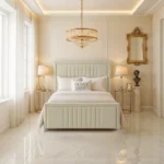 Elizabeth Panel Bed - Cream
