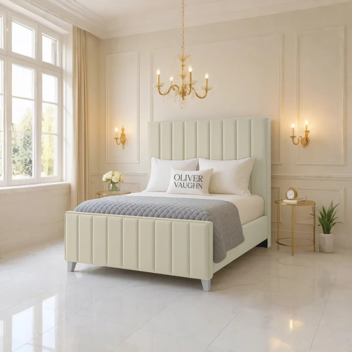 Elise Panel Bed - Cream - Image 2