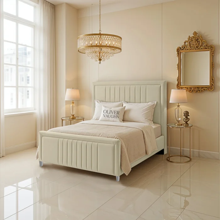 Elizabeth Panel Bed - Cream - Image 2