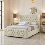 Oxford Wing Bed - Cream - Image 2
