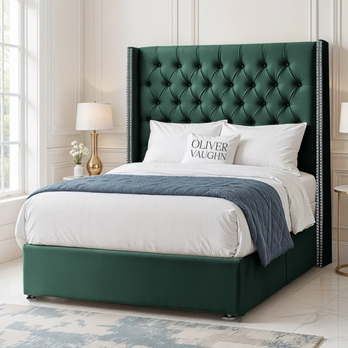 Luxury Wing Chesterfield Divan Bed - Embereld - Image 2