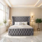 Oxford Wing Bed - Grey
