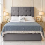 Cube Divan Bed - Grey