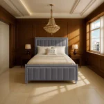 Hilton Panel Bed - Grey