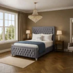 Sofia Chrome Bed - Grey - Image 2