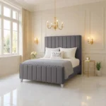 Elise Panel Bed - Grey - Image 2
