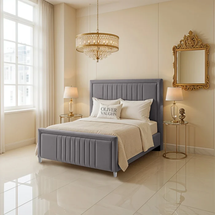 Elizabeth Panel Bed - Grey - Image 2