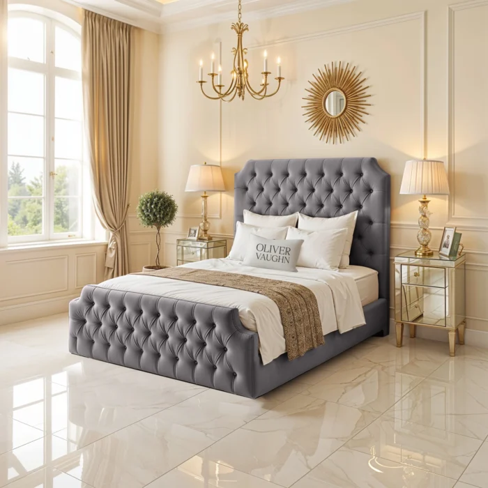 Roll-Top Upholstered - Grey - Image 2