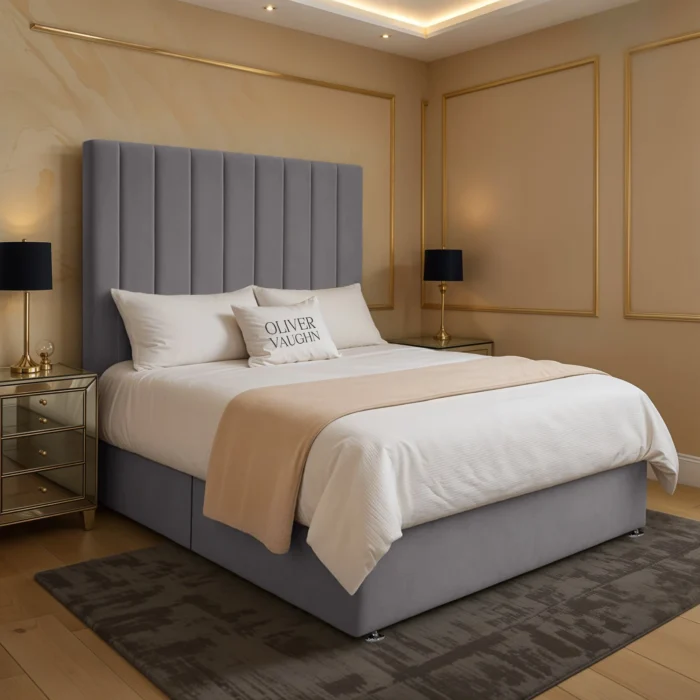 Panel Divan Bed - Grey - Image 2