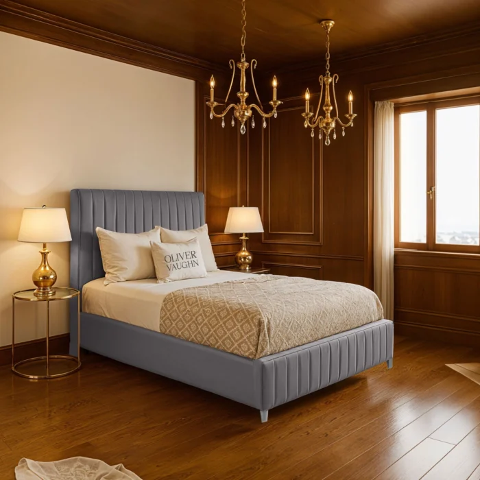 Chelsea Panel Bed - Grey - Image 2