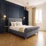 Luxury Sleigh Bed - Grey - Image 2