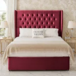 Wing Chesterfield Divan Bed - Maroon