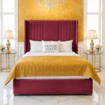 Wing Panel Divan Bed - Maroon