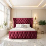 Oxford Wing Bed - Maroon
