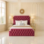 Roll-Top Upholstered - Maroon