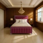 Hilton Panel Bed - Maroon