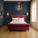Luxury Sleigh Bed - Maroon