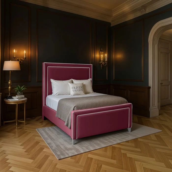 The Elan Upholstered Bed - Maroon - Image 2