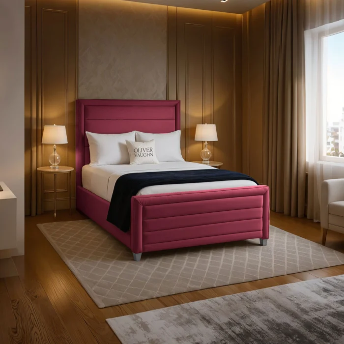 Hilton Horizon Bed - Maroon - Image 2