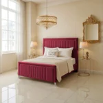 Elizabeth Panel Bed - Maroon - Image 2