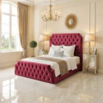 Roll-Top Upholstered - Maroon - Image 2