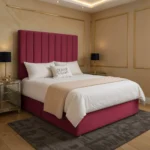 Panel Divan Bed - Maroon - Image 2
