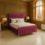 Hilton Panel Bed - Maroon - Image 2