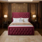 Hilton Chesterfield Bed - Maroon
