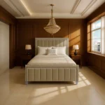Hilton Panel Bed - Mink